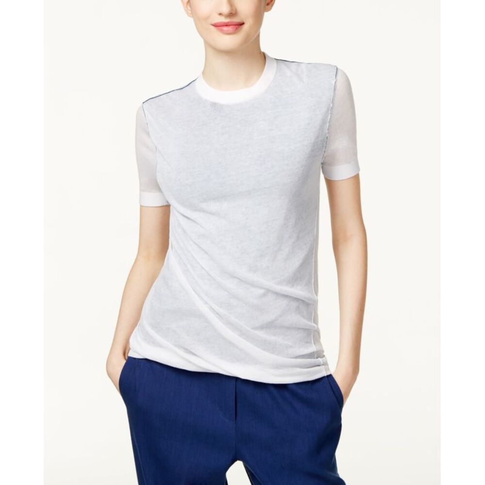 DKNY Cotton Ruched Sweater